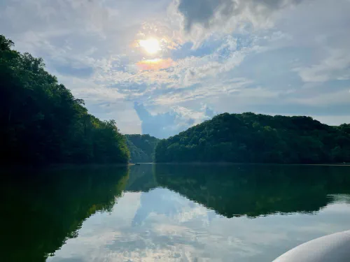 Lake Cumberland tree-lined shore